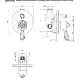 Concealed shower faucet with a switch Loche