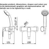 Shower faucet with a hand shower Lents