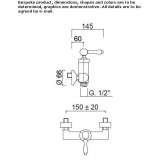 2-hole single lever shower faucet Livny