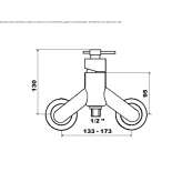 2-hole shower faucet Mantinos