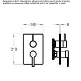 2-hole shower faucet with diverter Osychky