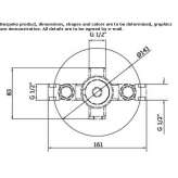 Concealed thermostatic shower faucet Ciruena