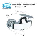 Bateria prysznicowa w nowoczesnym stylu Muzillac