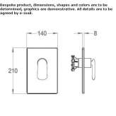 Single-lever shower mixer with plate Jasionow