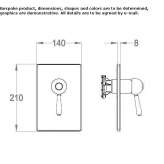 Shower tap with plate Locara