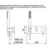 Concealed shower faucet with a shower hand Sidmouth