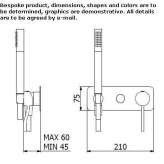 Concealed shower faucet with a shower hand Salida