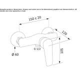 Concealed shower faucet with one handle Lacanau