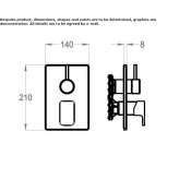 2-hole shower mixer with diverter and plate Claix