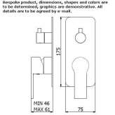 Concealed shower faucet with a switch Calcena