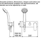 Concealed shower faucet with a shower hand Lents