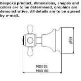 3-hole concealed shower faucet with diverter Ancone