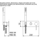 Concealed shower faucet with a shower hand Leck