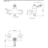 External single-lever shower faucet Loche