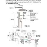 Stainless steel shower set with hand shower and overhead shower Leiva