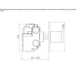 Bateria natryskowa termostatyczna 1-otworowa Pettineo