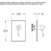 Chrome-plated brass shower faucet with plate Tutak