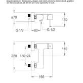 2-hole single lever shower faucet Corfu