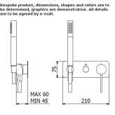 Concealed shower faucet with a shower hand Salida