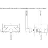 External shower faucet with hand shower Salida