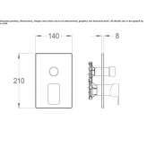 2-hole shower faucet with diverter Claix