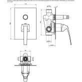 Single-lever shower faucet with diverter Bichl