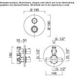 Shower tap with plate Passons