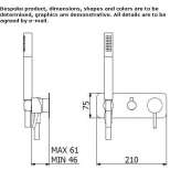 Concealed shower faucet with a shower hand Vela
