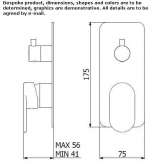 2-hole concealed shower faucet with diverter Comabbio