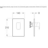 Single-lever shower mixer with plate Claix