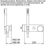 Concealed shower faucet with a shower hand Buyukkoy