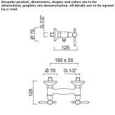 2-hole shower tap Slavnoye