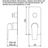 Concealed shower faucet with a switch Lents