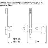 Concealed shower faucet with a shower hand Comabbio