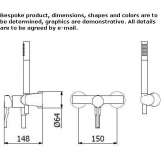 External shower faucet with hand shower Salida