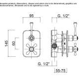 2-hole shower tap with thermostat Oronsko