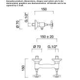 2-hole shower tap Retinne