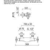 2-hole shower tap with thermostat Oronsko