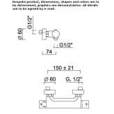 2-hole shower tap Passons