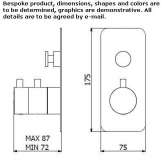 Thermostatic shower faucet with switch Sidmouth