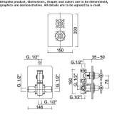 2-hole shower tap with thermostat Oronsko