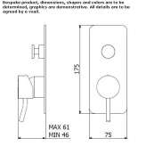 2-hole shower faucet with diverter Vela