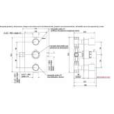 3-hole thermostatic shower faucet with diverter Ciruena