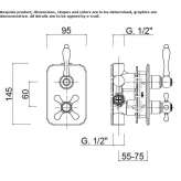 2-hole shower tap with thermostat Slavnoye