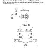 2-hole shower tap with thermostat Slavnoye