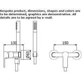 External shower faucet with hand shower Calcena