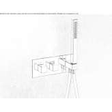 Concealed stainless steel shower faucet with a shower hand Woodland