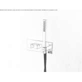Concealed stainless steel shower faucet with a shower hand Woodland
