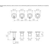 4-hole thermostatic shower mixer made of steel Maroeuil