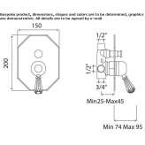 2-hole shower faucet with diverter Gosfield